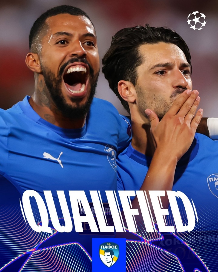 创造历史！塞浦路斯俱乐部帕福斯淘汰红星，队史首次进入欧冠正赛