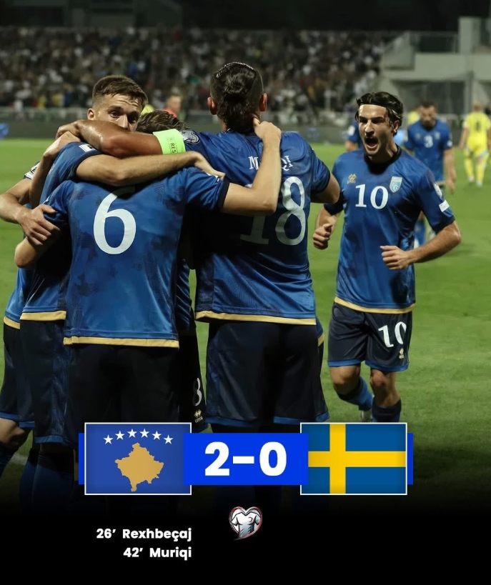 第94的国足能否一战？科索沃FIFA排名升至第91，本月爆冷击败瑞典
