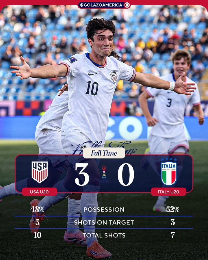 克雷马斯基双响！美国3-0击败意大利，晋级世青赛8强